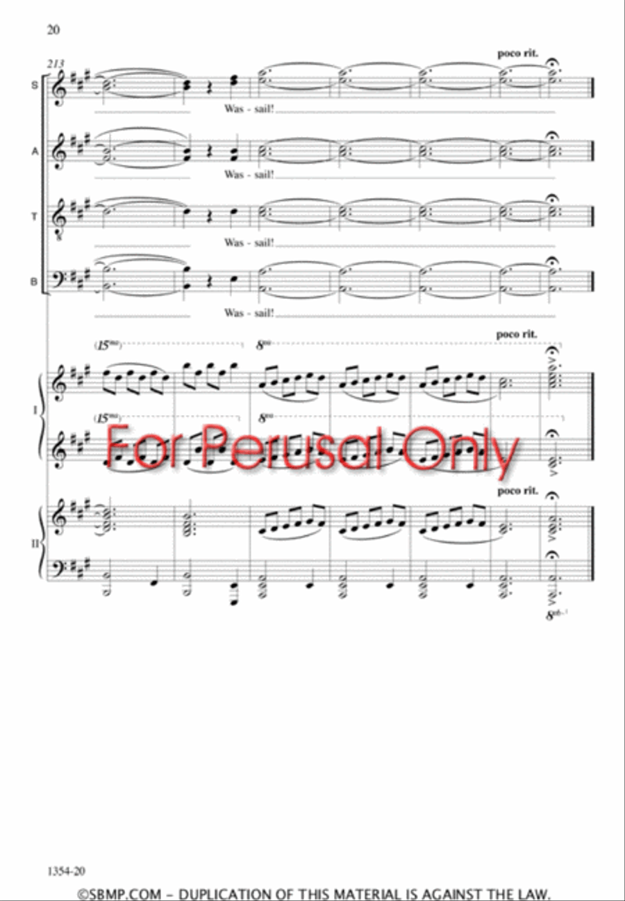 Gloucestershire Wassail - SATB Octavo 4-Part scores gallery preview page 19