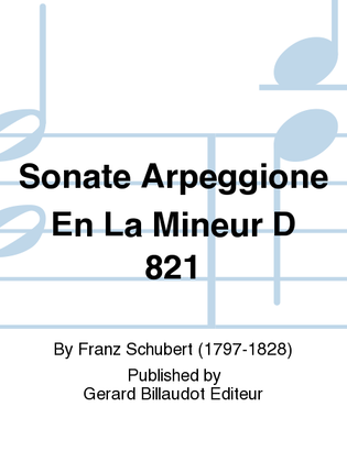 Book cover for Sonate Arpeggione En La Mineur D 821