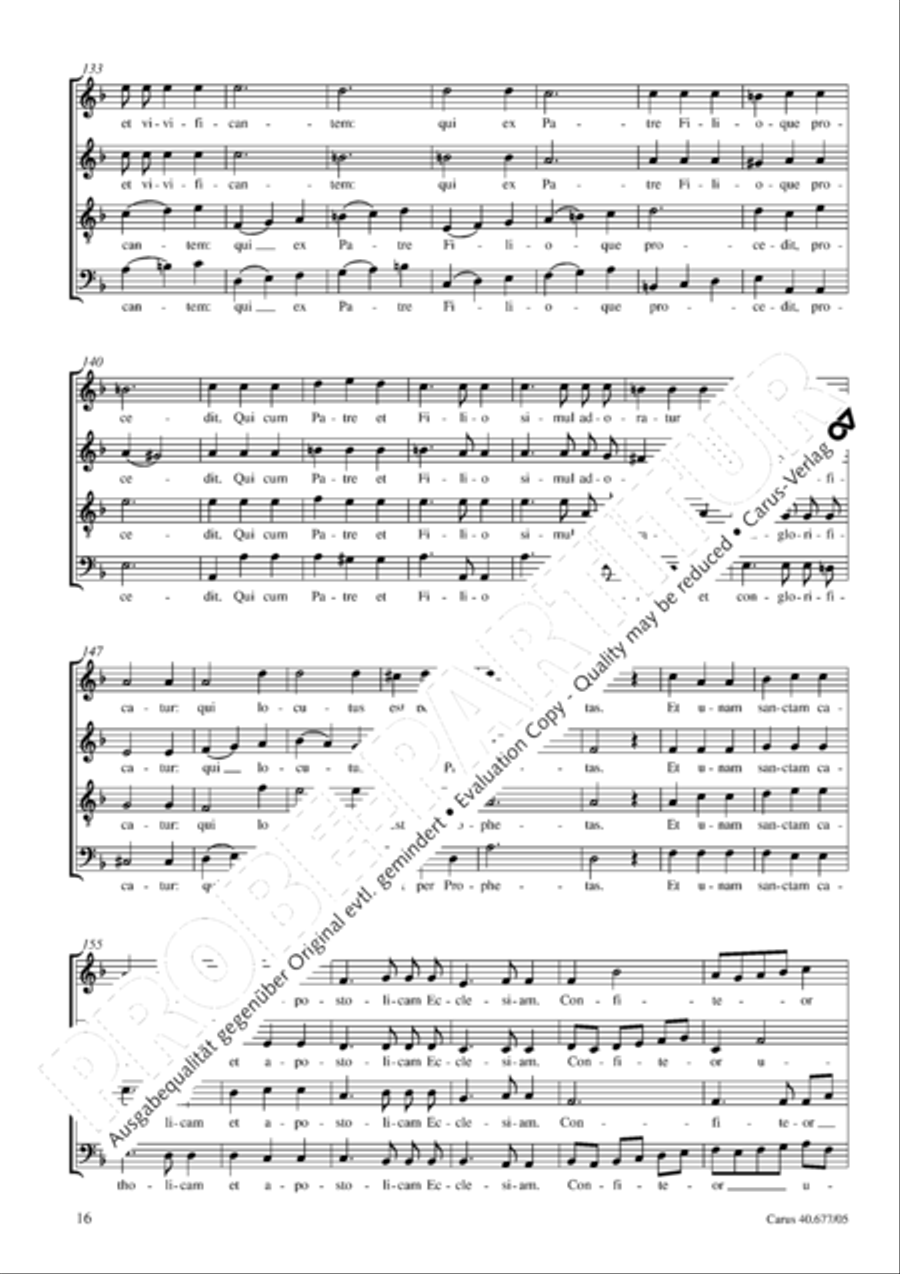 Mass in F major 4-Part scores gallery preview page 17