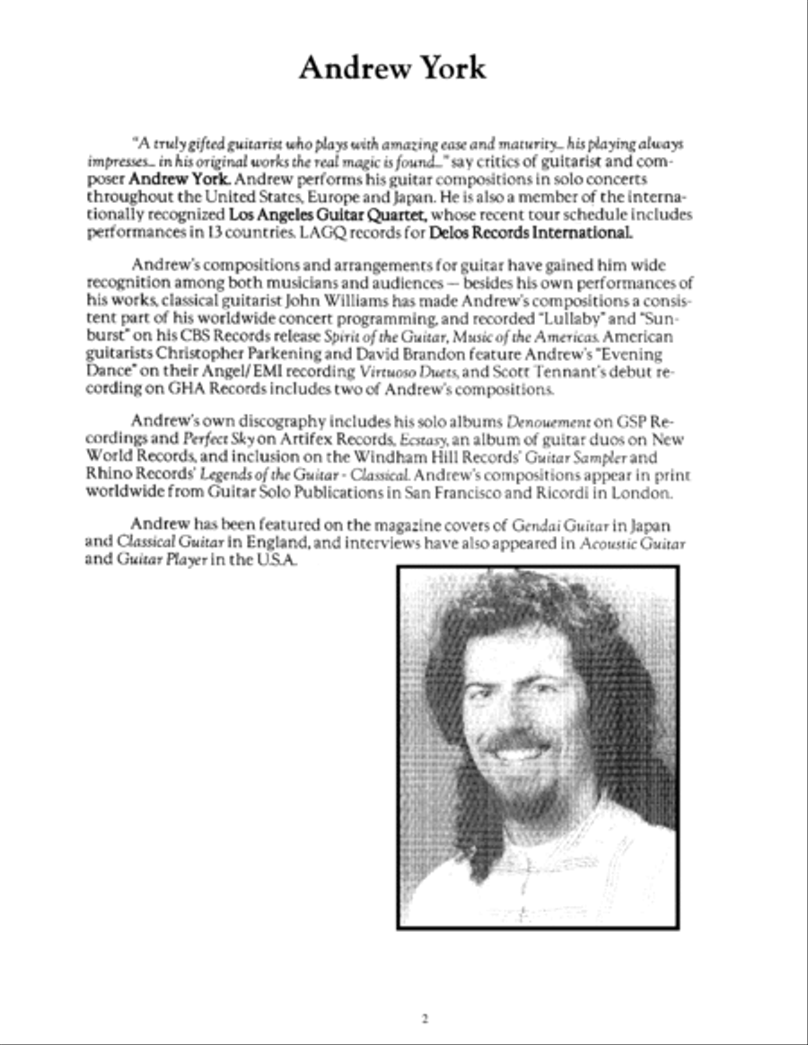 Andrew York Three Dimensions for Solo Guitar Acoustic Guitar scores gallery preview page 3