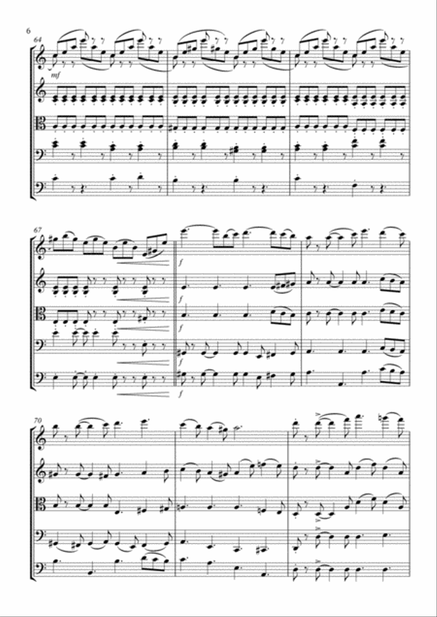 Korobeiniki (Tetris Theme) String Orchestra scores gallery preview page 6
