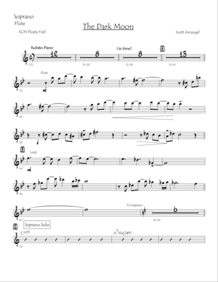 The Dark Moon PARTS (digital print) Jazz Ensemble scores gallery preview page 1
