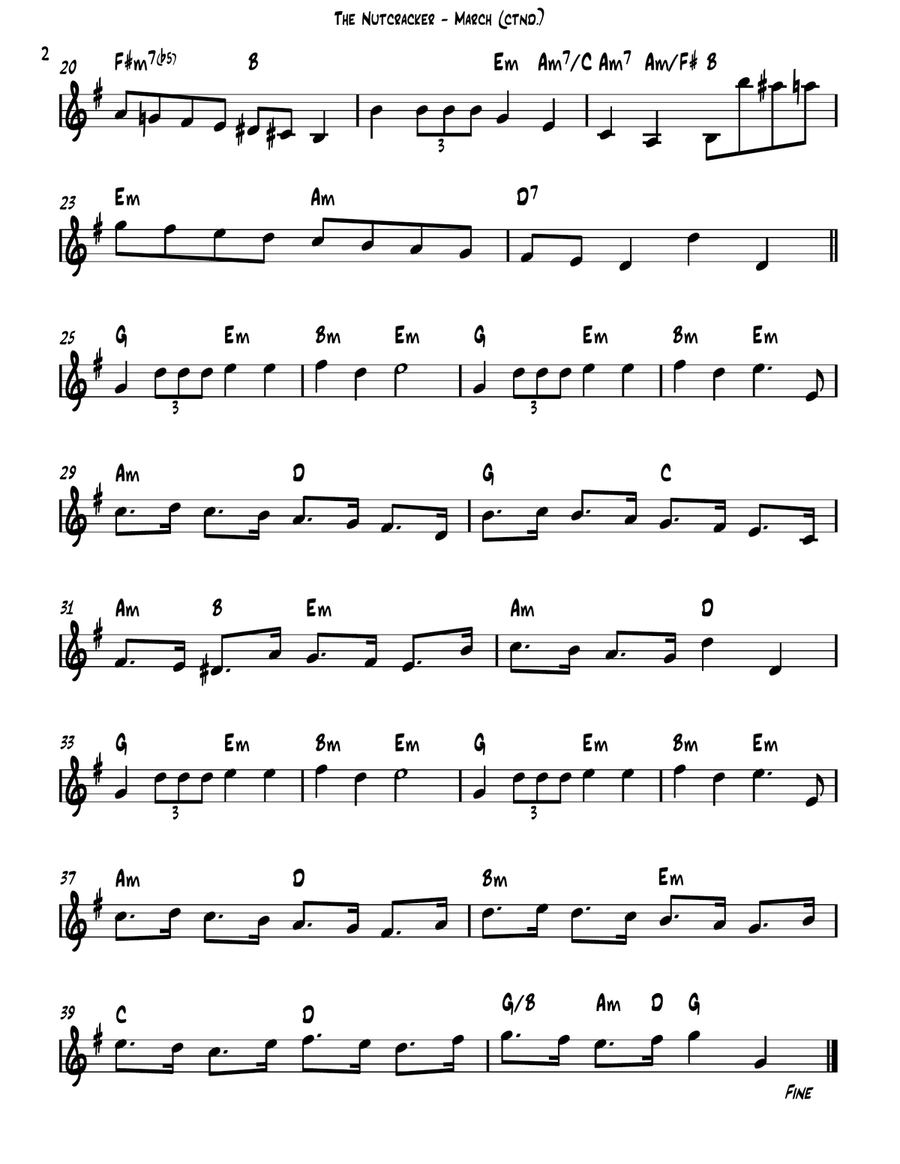 The Nutcracker Suite (Selections) - Lead sheet (melody & chords) in original keys Jazz Ensemble scores gallery preview page 5