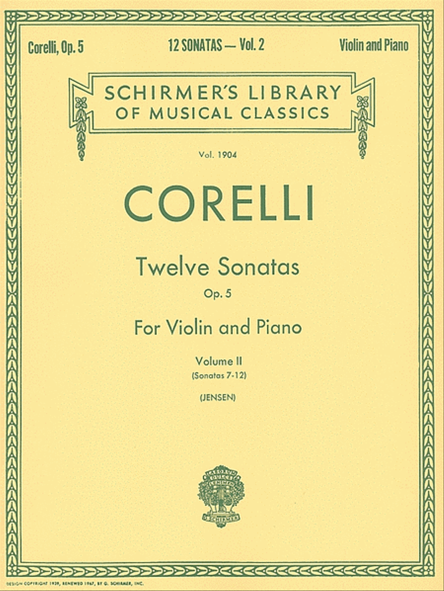 Twelve Sonatas, Op. 5 – Volume 2 Violin Solo scores gallery preview page 1