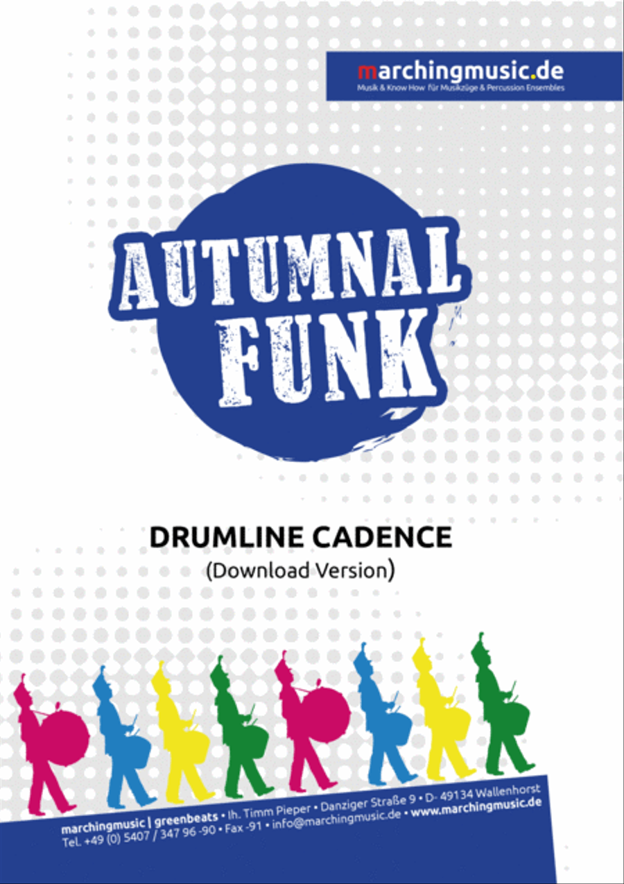 AUTUMNAL FUNK Street Cadence Marching Band scores gallery preview page 1