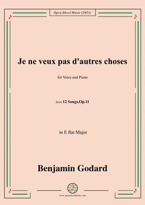 B. Godard-Je ne veux pas d'autres choses,in E flat Major