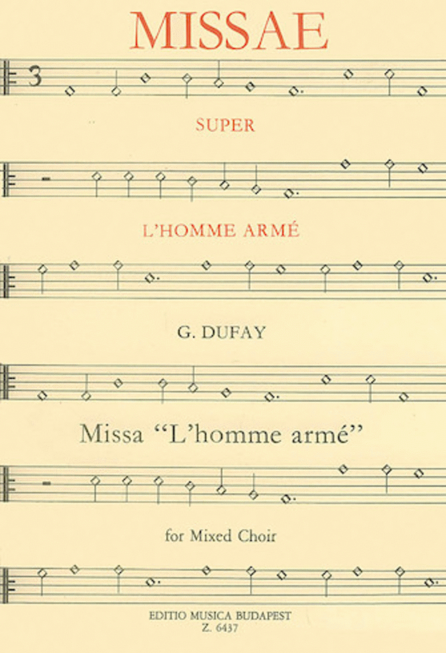 Missa “L'homme armé” Choir scores gallery preview page 1