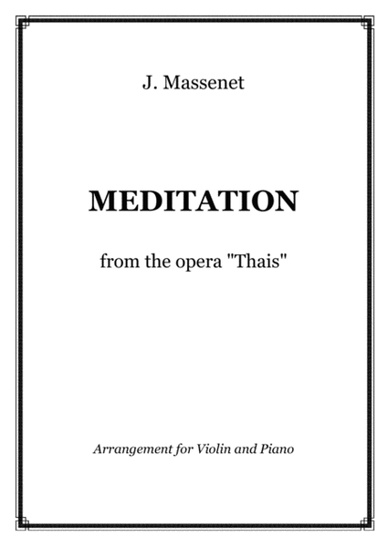 Massenet - MEDITATION from the opera "Thais" - violin and piano image number null