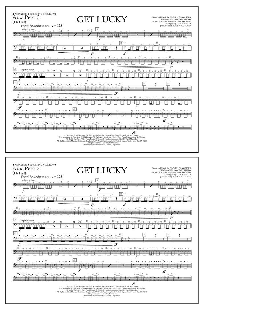 Get Lucky - Aux. Perc. 3