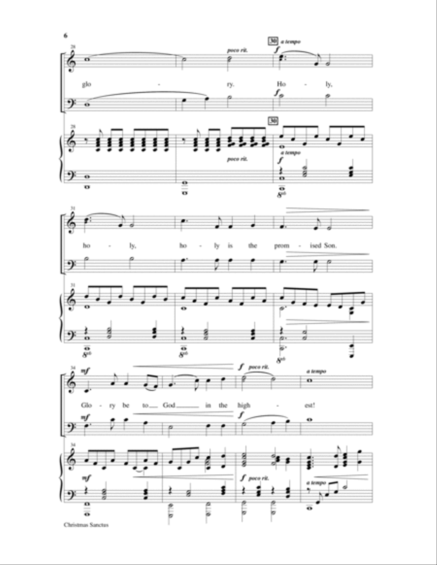 Christmas Sanctus Choir scores gallery preview page 6