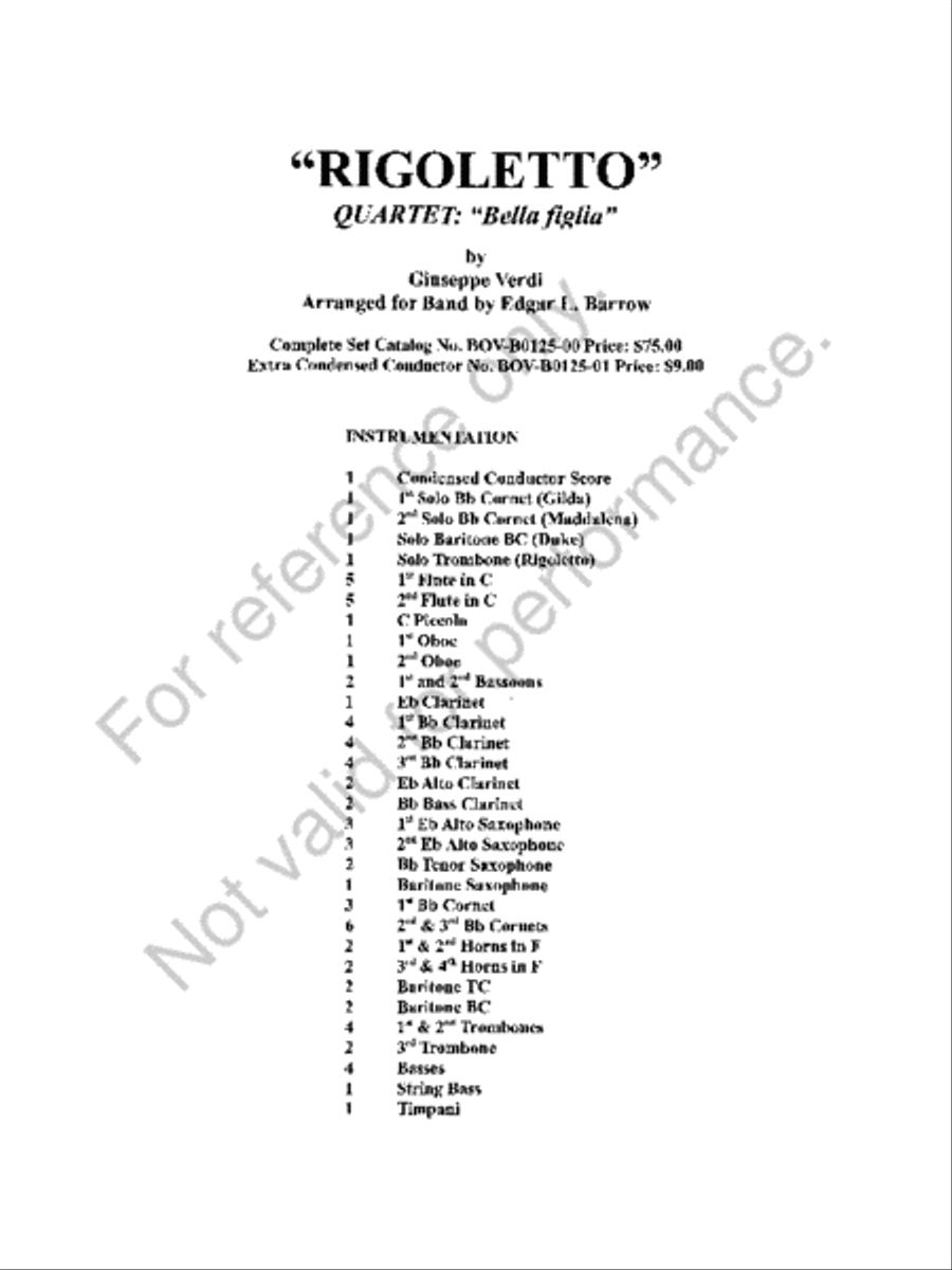 Bella figlia del amore Concert Band scores gallery preview page 2