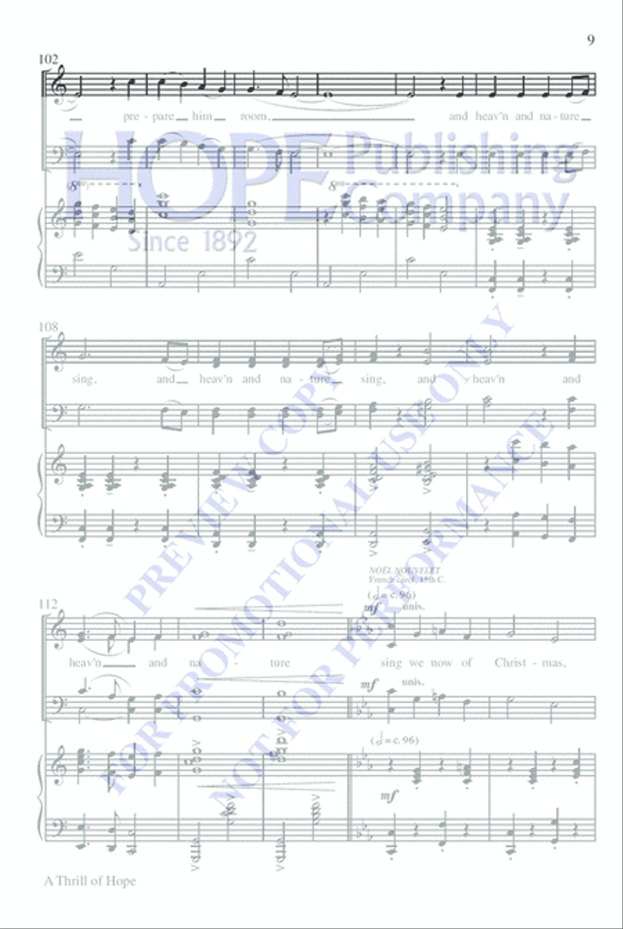 A Thrill of Hope Choir scores gallery preview page 13