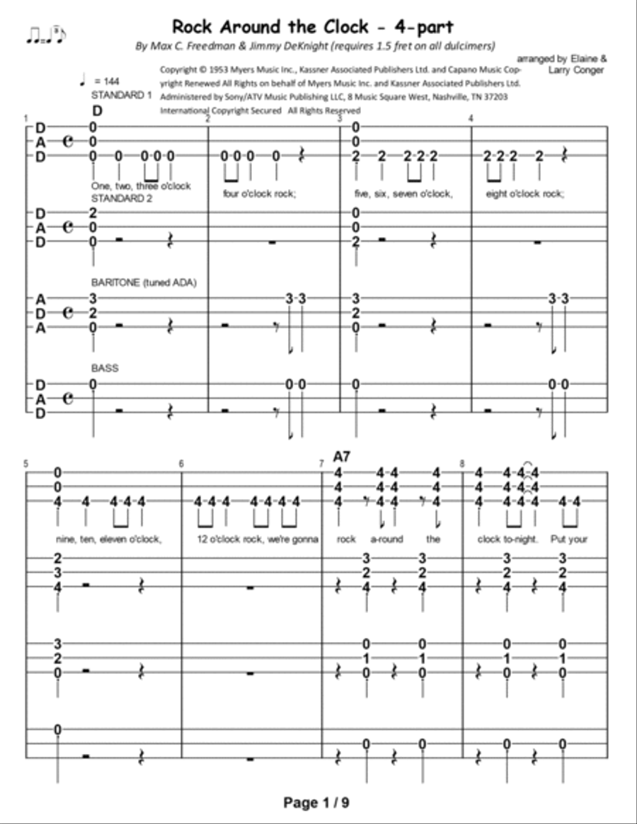 Rock Around The Clock School and Community scores gallery preview page 2