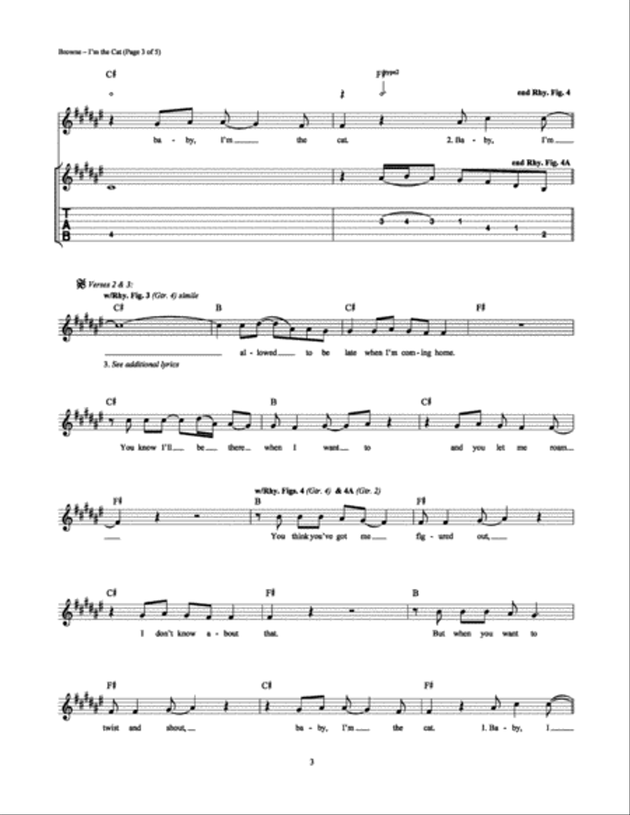 I'm the Cat Electric Guitar scores gallery preview page 3