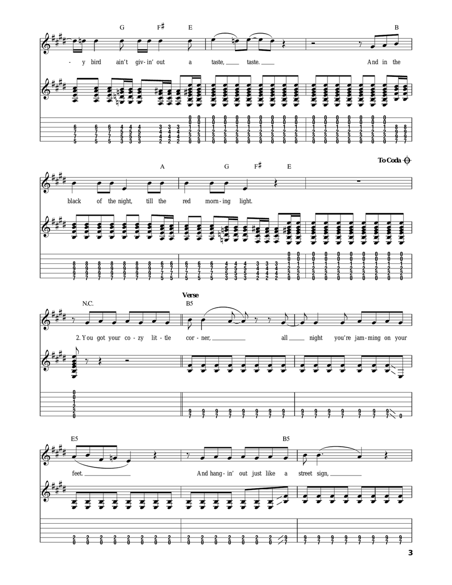 Red Morning Light Acoustic Guitar scores gallery preview page 3