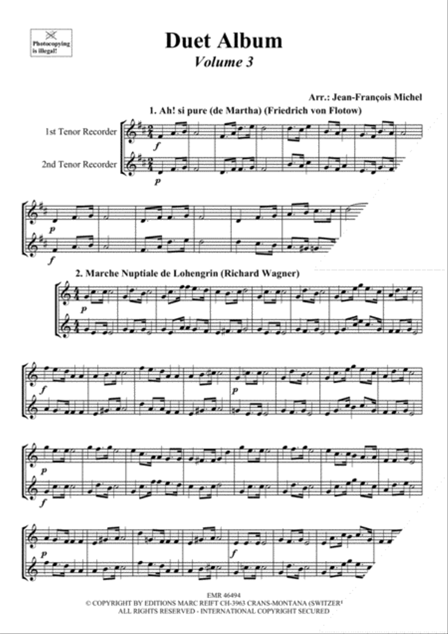 Duet Album Vol. 3 Tenor Recorder scores gallery preview page 3