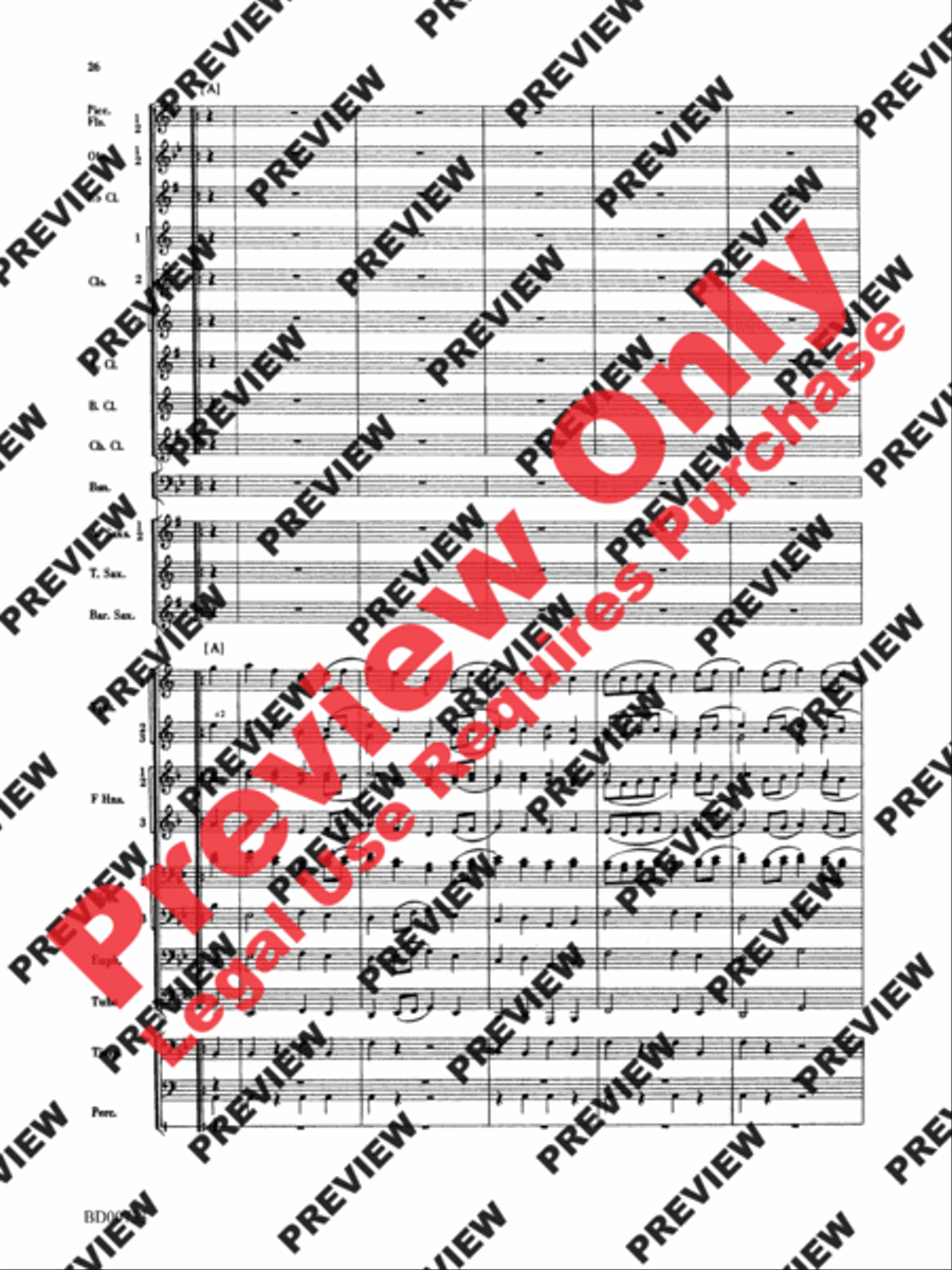 Water Music Suite Concert Band scores gallery preview page 26