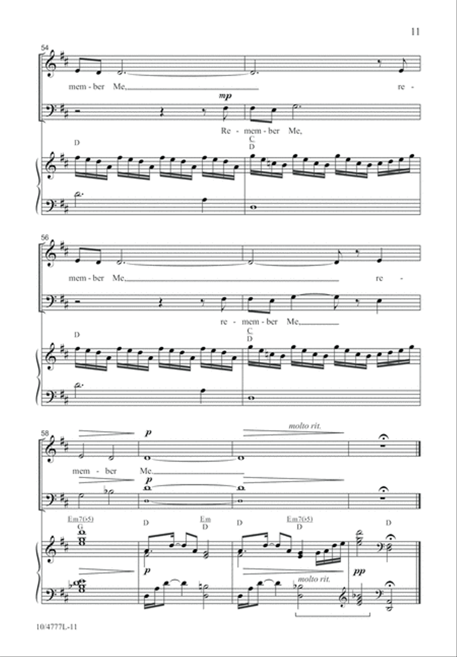 Remember Me When You Eat This Bread 4-Part scores gallery preview page 11