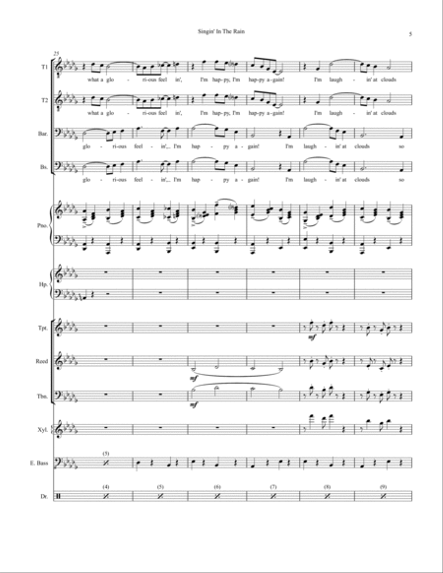 Singin' In The Rain Large Ensemble scores gallery preview page 5