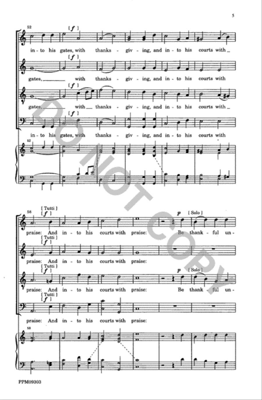An Anthem of Praise 4-Part scores gallery preview page 6