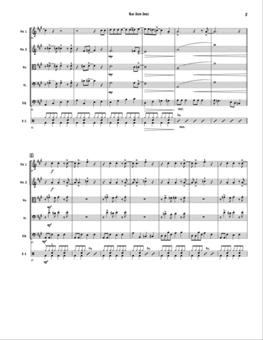 Blue Suede Shoes String Quintet scores gallery preview page 5