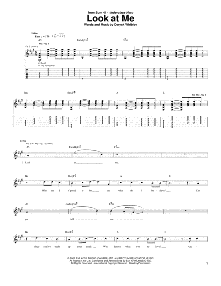 Sum 41 – Pieces Sheet music for Piano (Solo)