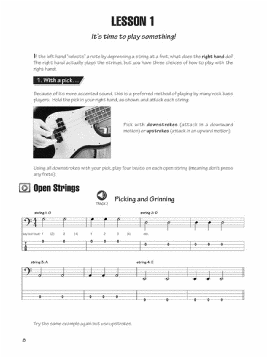 FastTrack Bass Method – Starter Pack Bass Guitar Tablature scores gallery preview page 3