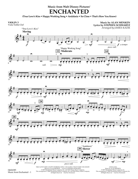 Music from Enchanted - Violin 3 (Viola Treble Clef)