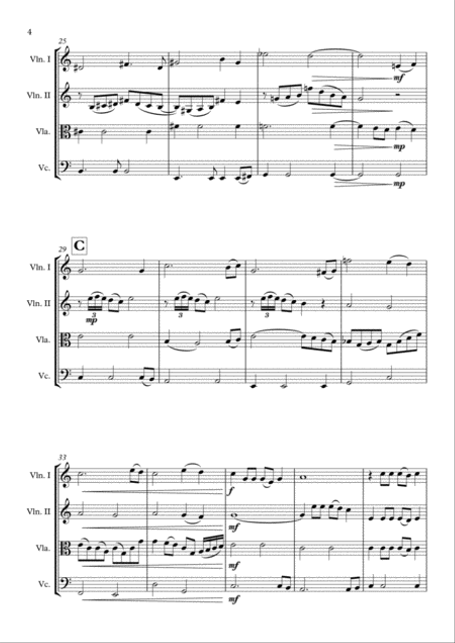 We Have All The Time In The World String Quartet scores gallery preview page 5