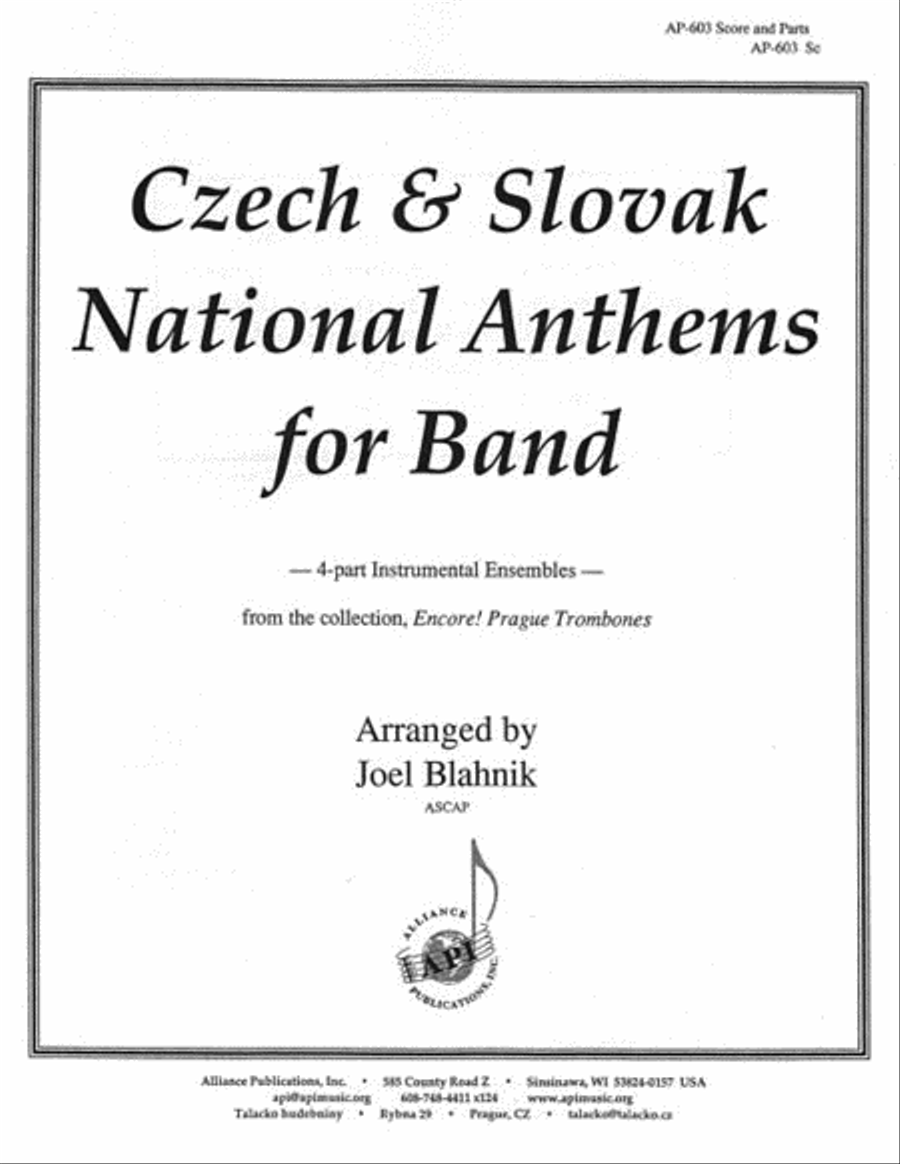 Czech & Slovak National Anthems For Band - Set Collection / Songbook scores gallery preview page 1