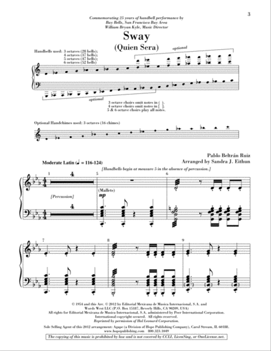 Sway (Quien Sera) Sway (Quien Sera) 5-Octaves scores gallery preview page 2