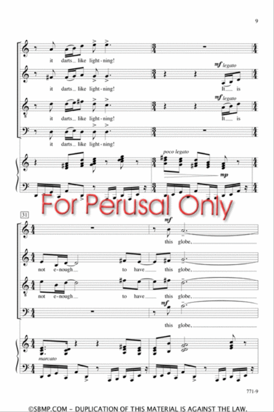My Spirit Is Uncaged - SATB Octavo 4-Part scores gallery preview page 8