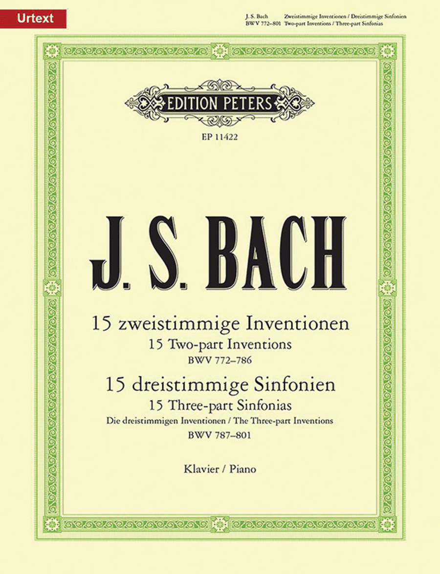 Inventions and Sinfonias BWV 772-801 for Piano Piano scores gallery preview page 1