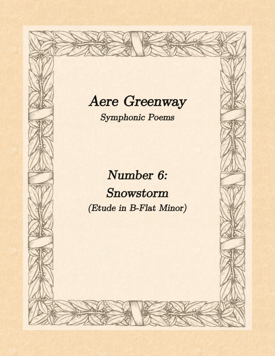Symphonic Poem # 6 - Snowstorm Full Orchestra scores gallery preview page 1