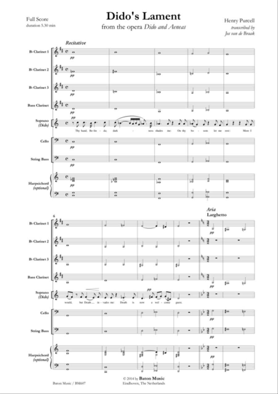 Dido's Lament Dido's Lament Concert Band scores gallery preview page 2