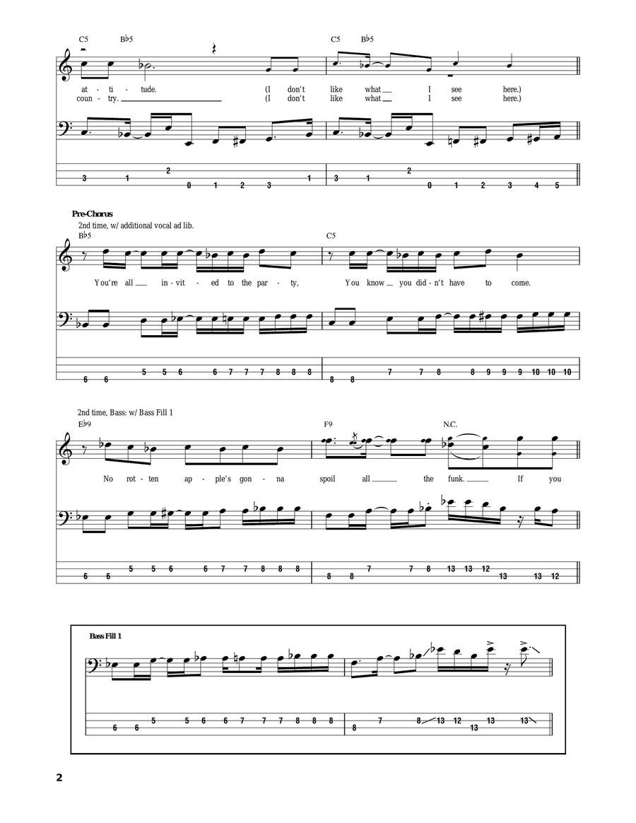 Get The Funk Out Acoustic Guitar scores gallery preview page 2