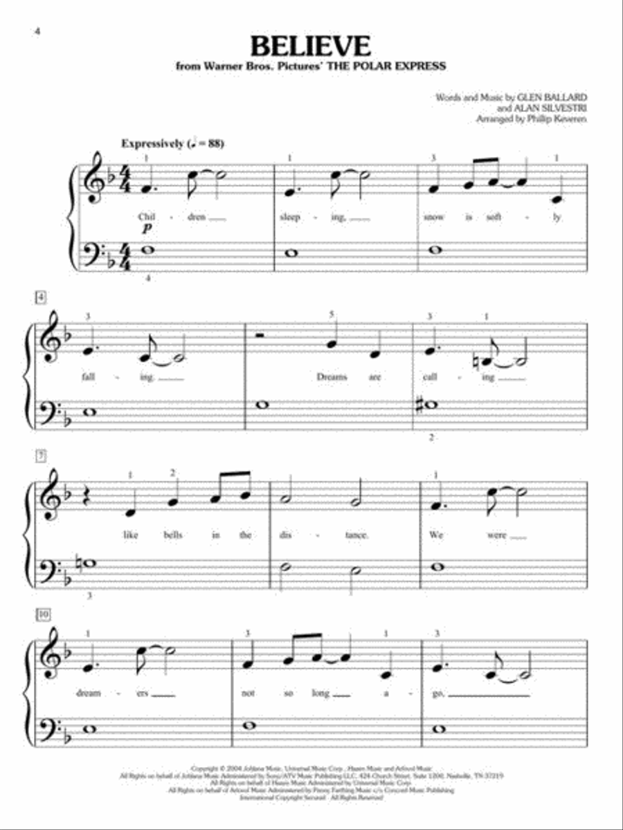 Christmas Movie Magic – 15 Enchanting Film Favorites Easy Piano scores gallery preview page 5