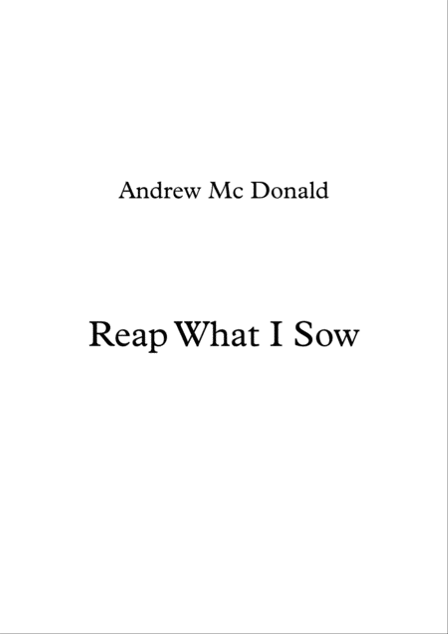 Reap What I Sow Reap What I Sow Voice scores gallery preview page 1