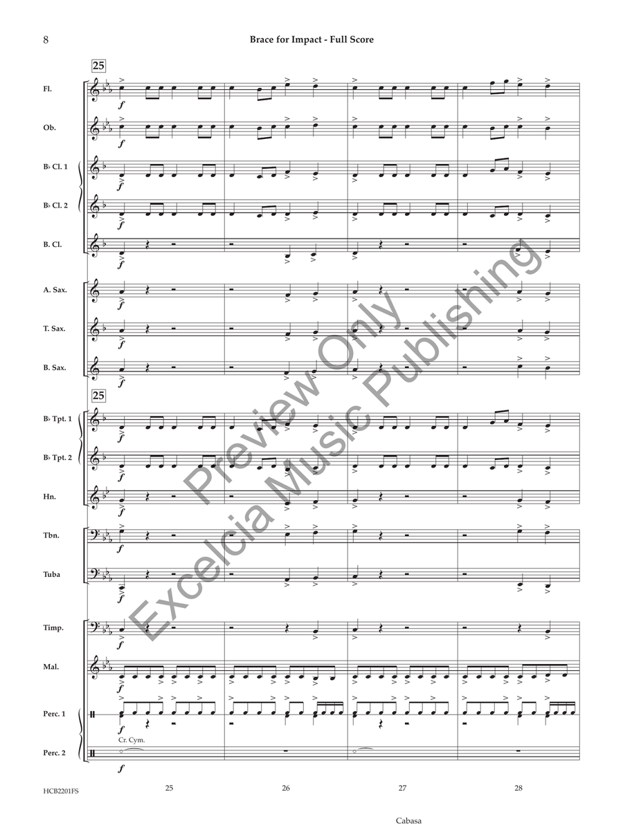 Brace for Impact Concert Band scores gallery preview page 9