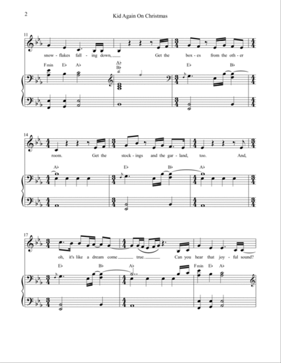 Kid Again On Christmas Voice scores gallery preview page 2