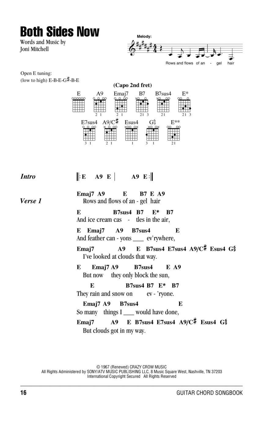 Both Sides Now Both Sides Now Acoustic Guitar scores gallery preview page 1
