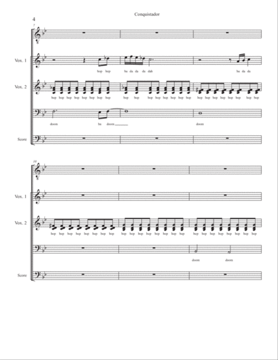 Conquistador Conquistador 4-Part scores gallery preview page 4