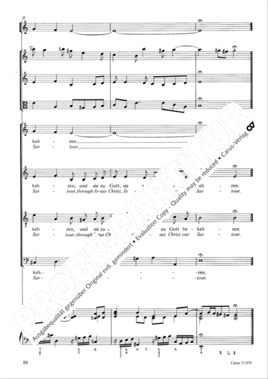 The heavens are telling the Father's glory (Die Himmel erzahlen die Ehre Gottes) 4-Part scores gallery preview page 89
