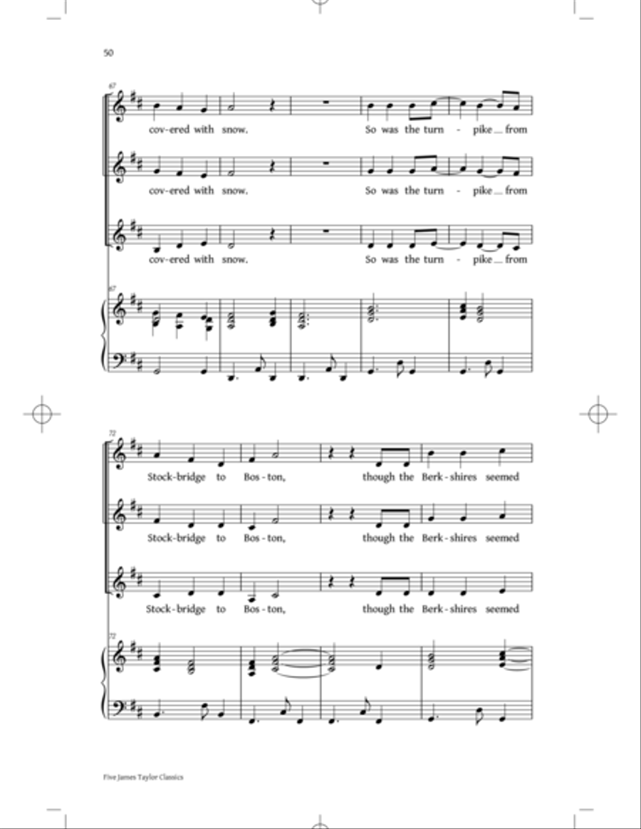 You've Got A Friend: Five James Taylor Classics SSA scores gallery preview page 48