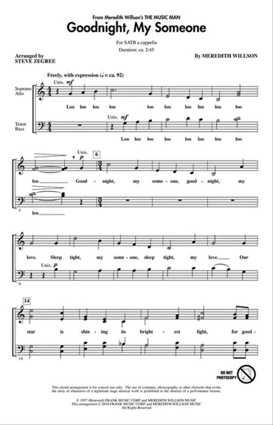 Goodnight, My Someone 4-Part scores gallery preview page 2