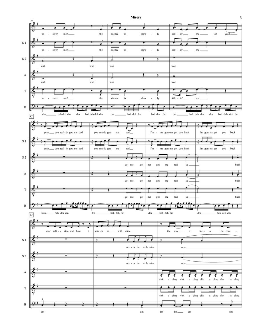 Misery 4-Part scores gallery preview page 3
