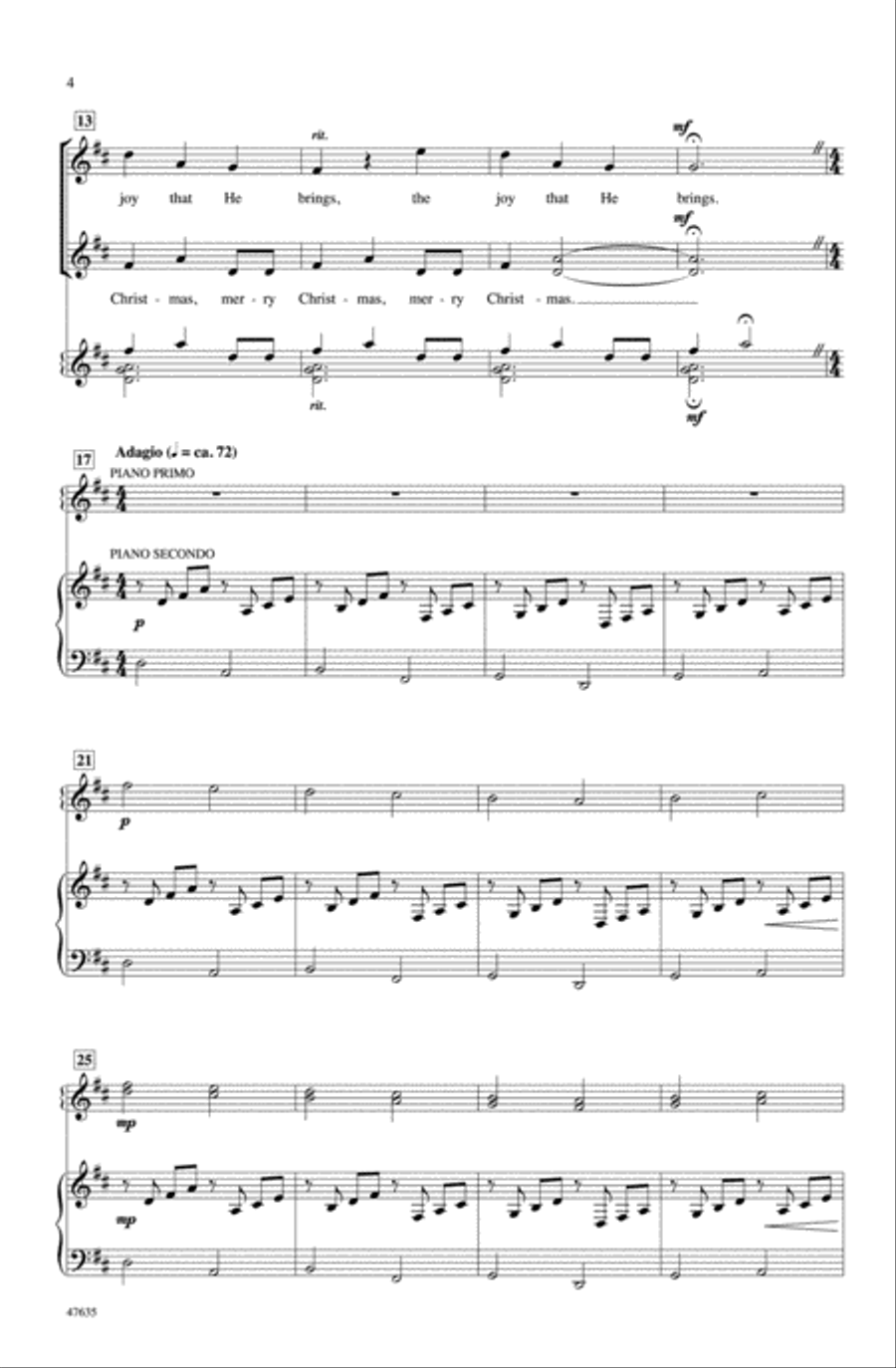 Christmas Canon Choir scores gallery preview page 2
