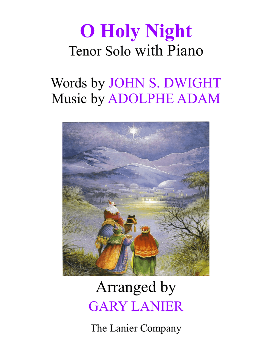 O HOLY NIGHT (Tenor Solo with Piano - Score & Tenor Part included) Tenor Voice scores gallery preview page 1