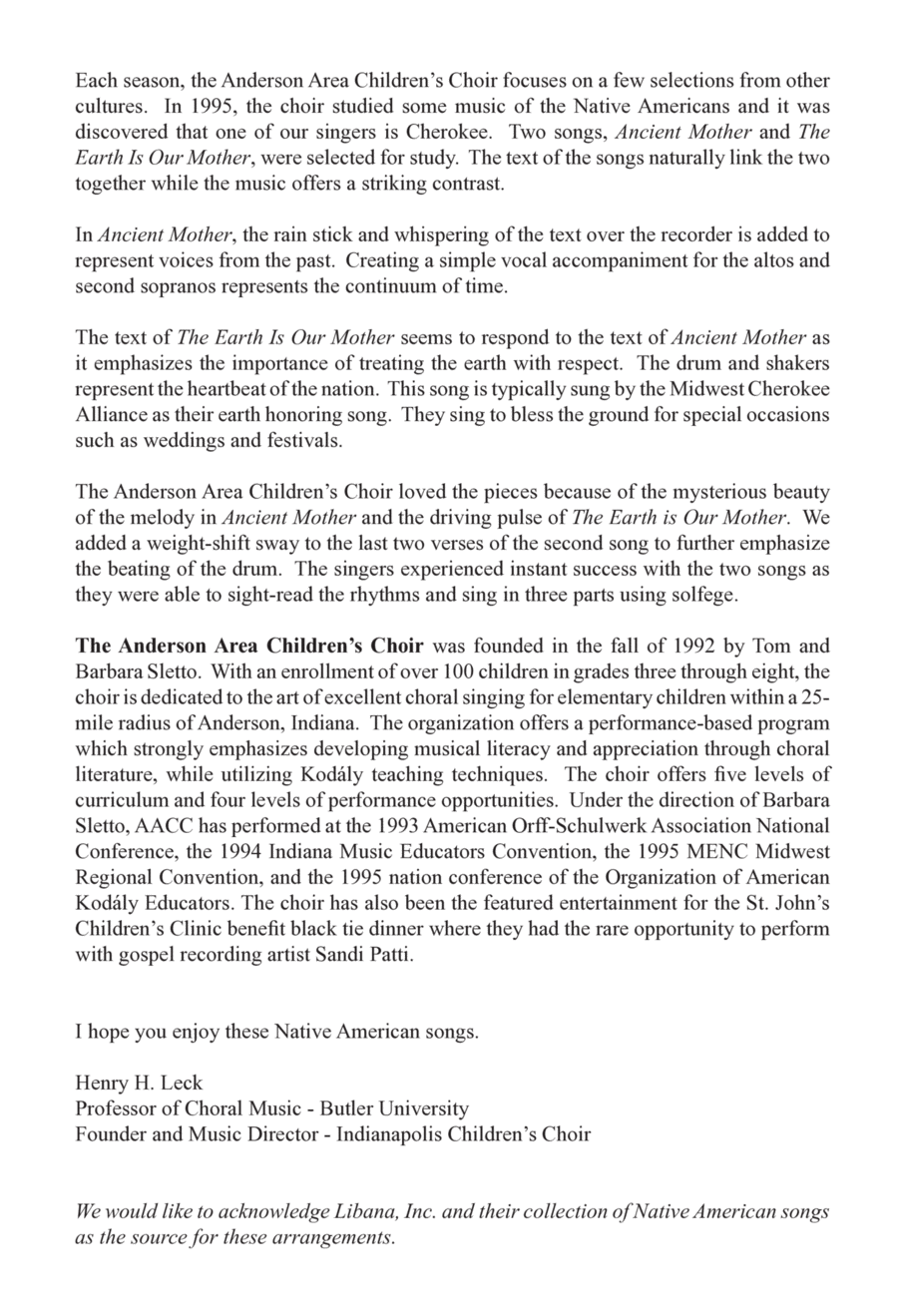 Two Native American Songs SSA scores gallery preview page 1