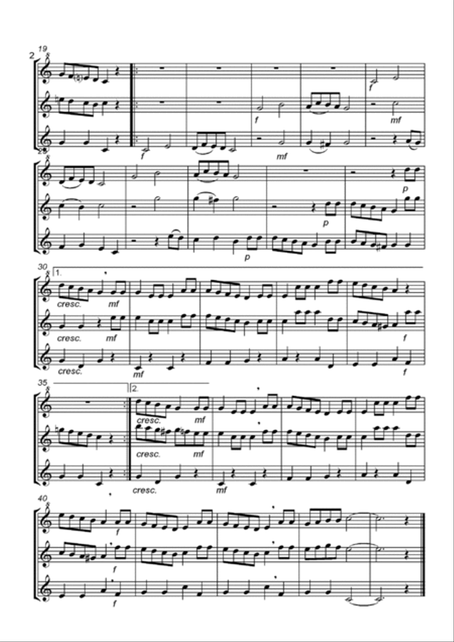 Musical Joke (Divertimento K.522) Soprano Recorder scores gallery preview page 3